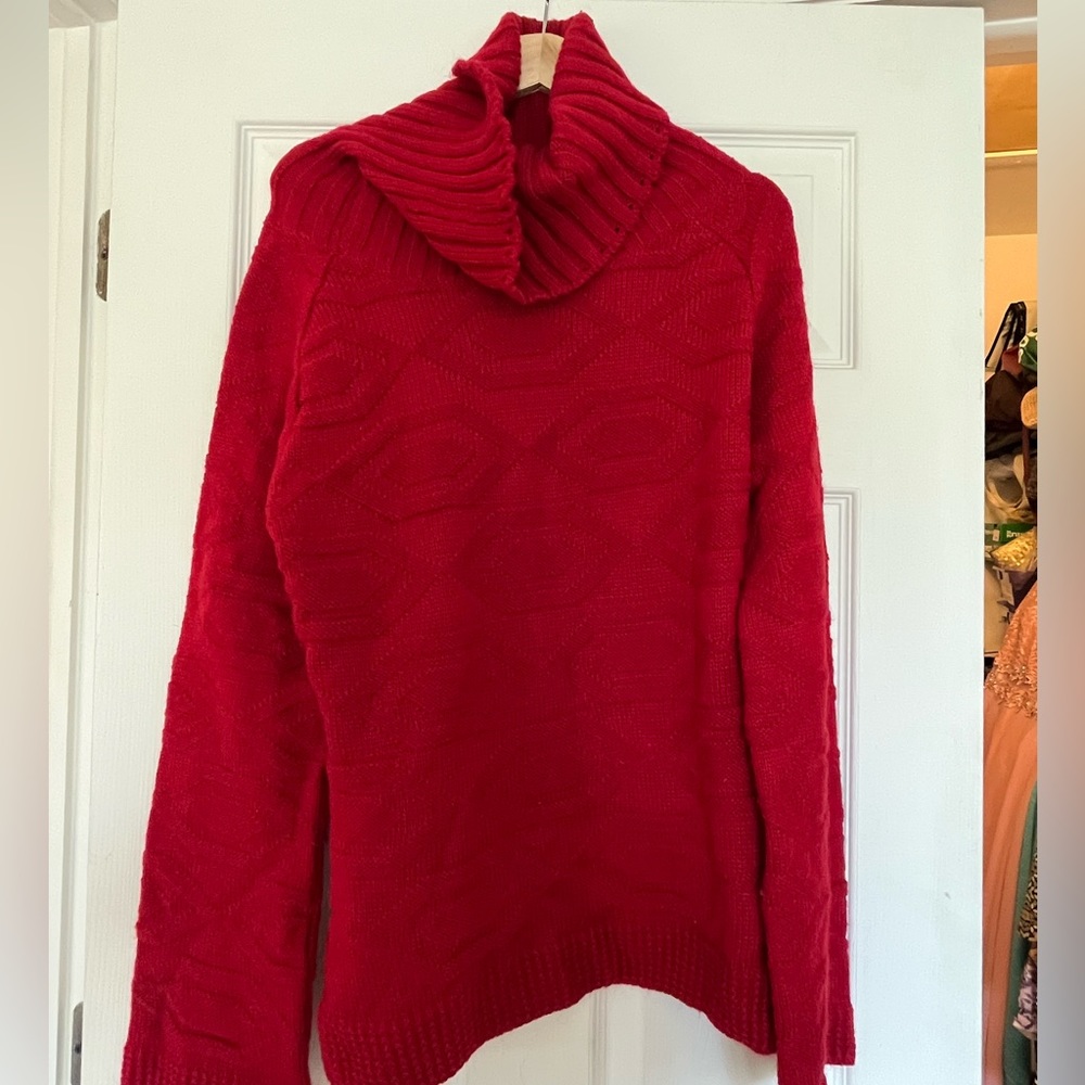 Red Turtleneck, Worn Once, Soft Fabric - image 1